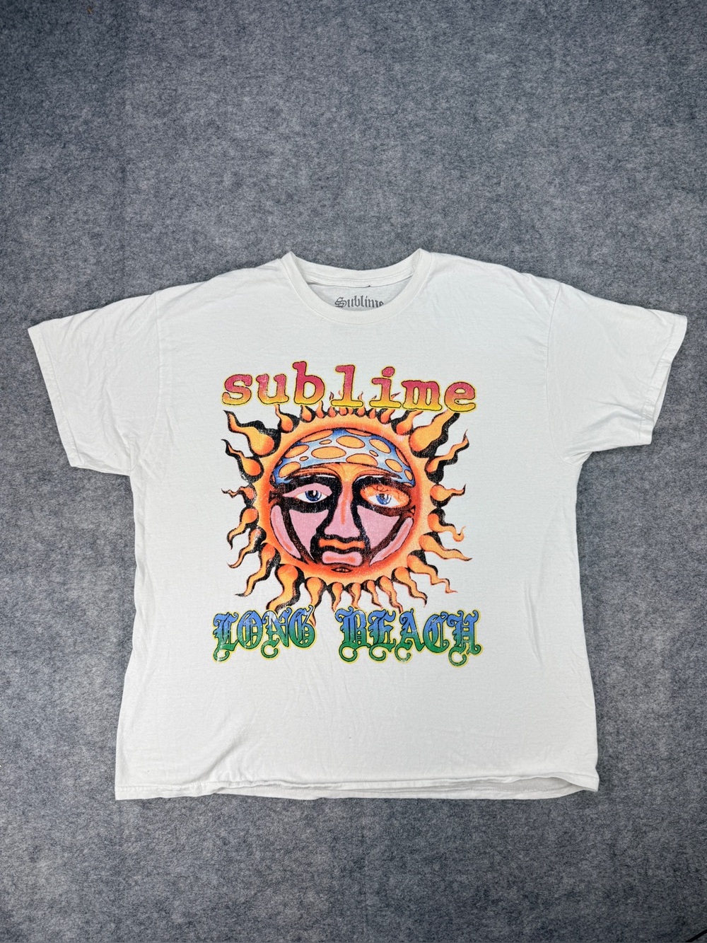 Sublime Concert Tour White Tshirt Large 90s Graphic Band Skater Ska Retro